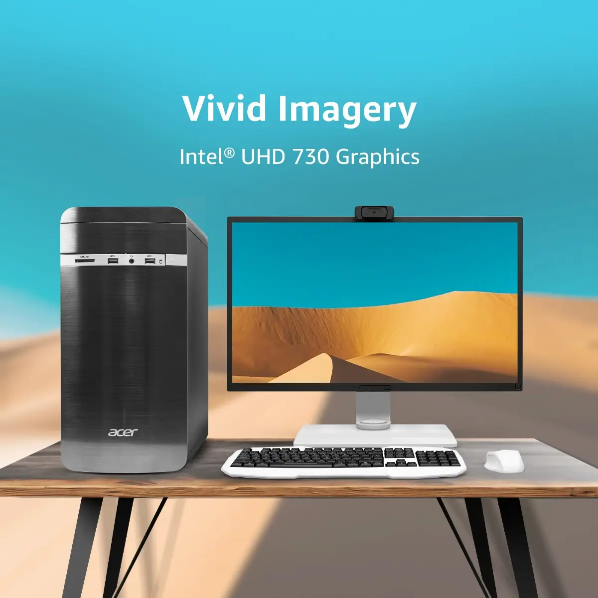 Acer UD.33CSI.003 Aspire Desktop TC-1760, 23.8 inch Display