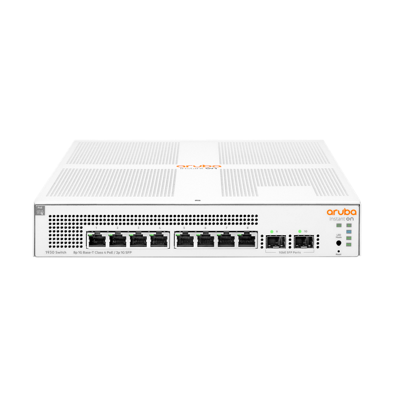 HPE Aruba JL681A Networking Instant On Switch 8p Gigabit CL4 PoE 2p SFP