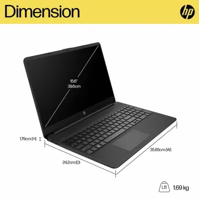 HP A1XU4PA#ACJ, 15.6 inch 15S-FQ3024TU, Intel Celeron N4500, 8 GB