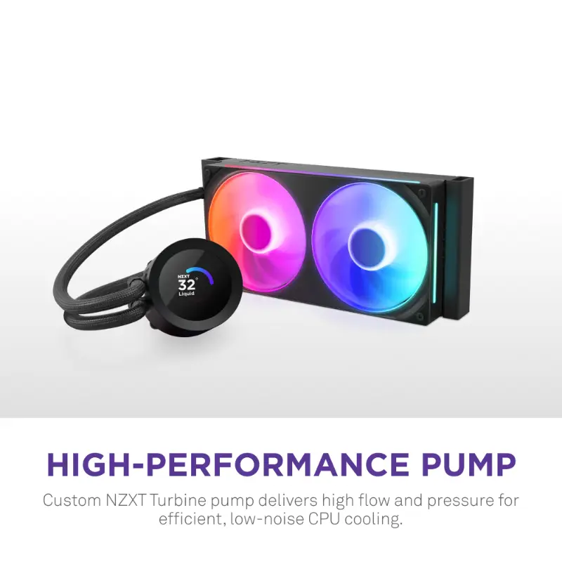 NZXT RL-KR240-B2, Kraken Plus 240 RGB v2, 40mm RGB AIO Liquid