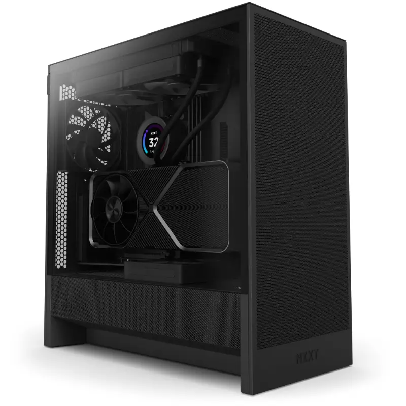 NZXT CC-H52FB-01, Compact Mid-Tower ATX Airflow Case H5 Flow Black