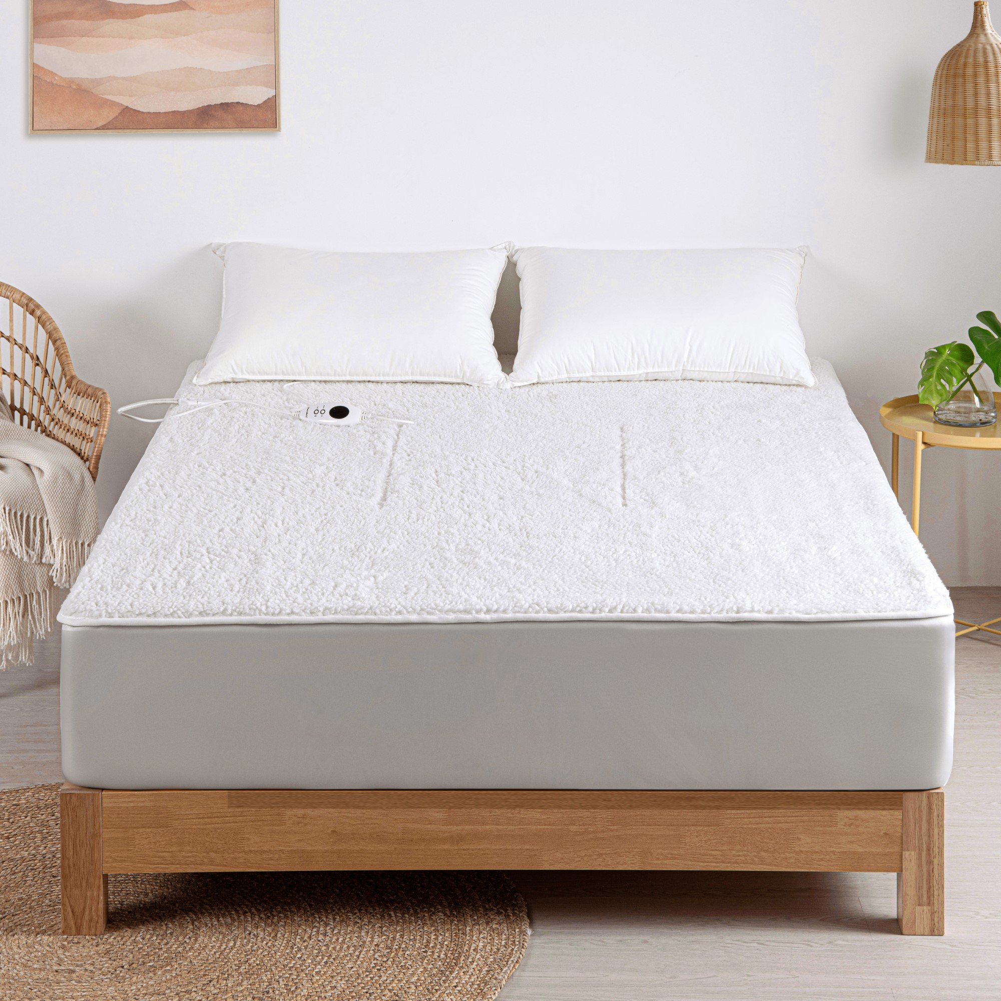 350GSM Electric Blanket Fully Fitted Washable Heated Fleece Double Queen King - Picture 22 of 89