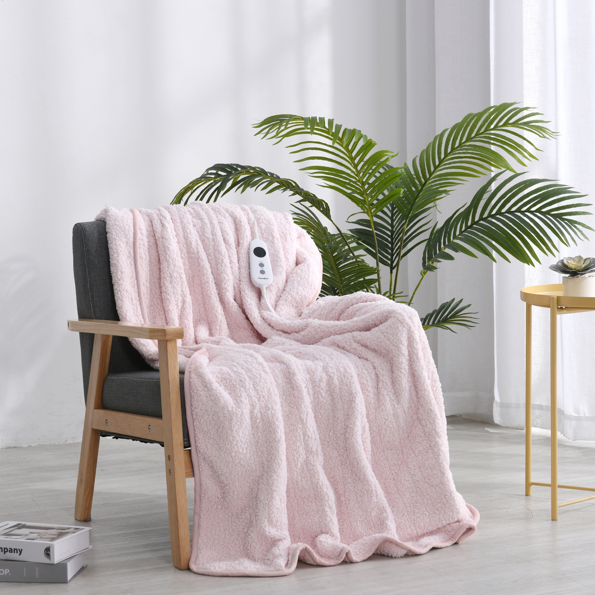 Dreamaker Washable Electric Heated Throw Rug Snuggle Blanket Fleece Faux Fur - Picture 133 of 156