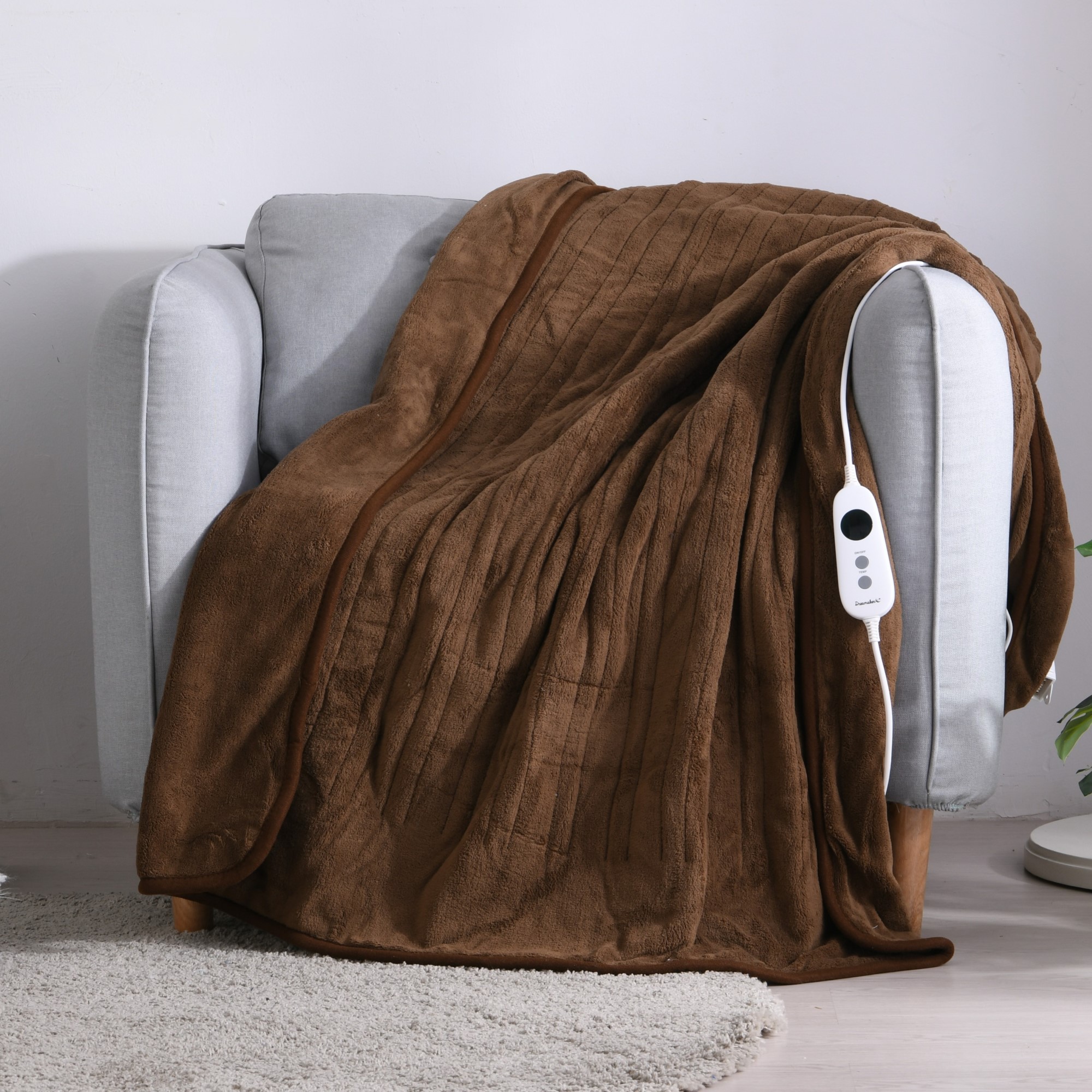 Dreamaker Washable Electric Heated Throw Rug Snuggle Blanket Fleece Faux Fur - Picture 35 of 156