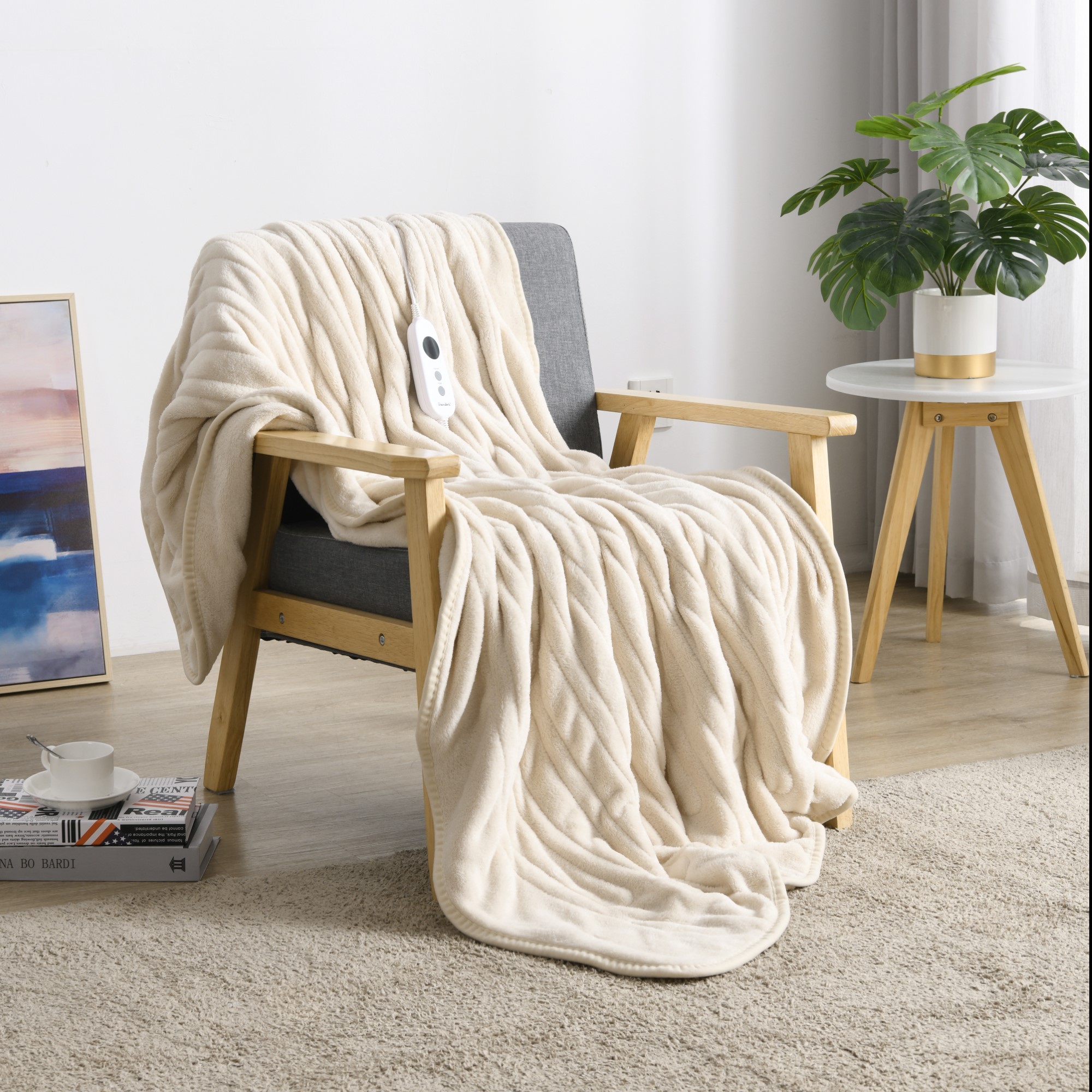 Dreamaker Washable Electric Heated Throw Rug Snuggle Blanket Fleece Faux Fur - Picture 48 of 156