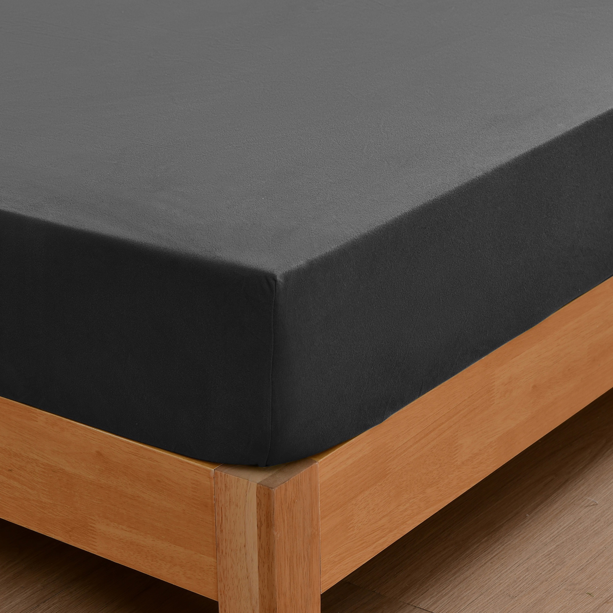 Dreamaker Micro Flannel Sheet Set Single Bed Charcoal